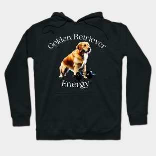 Golden Energy-Golden Retriever with Weights Hoodie